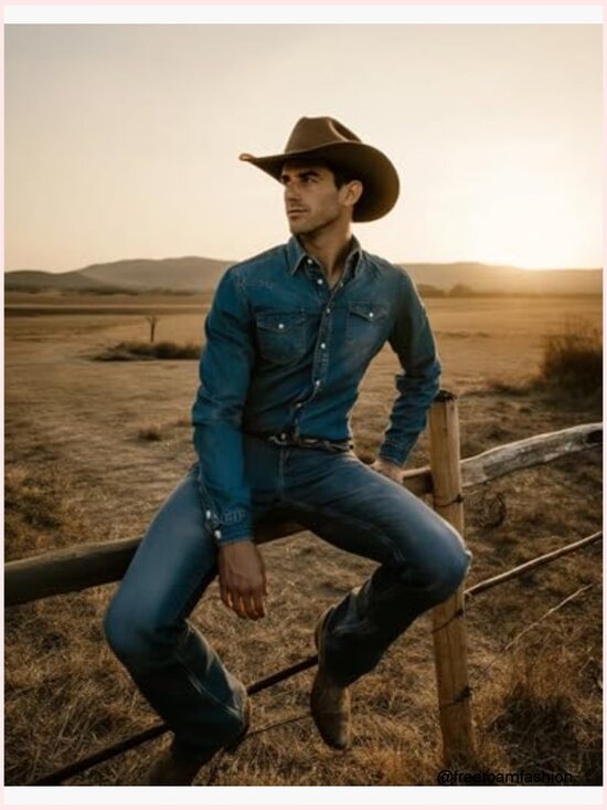Cotton Blend Cattleman Crown Cowboy Hat with Buckle Band - Universal Size main image 4